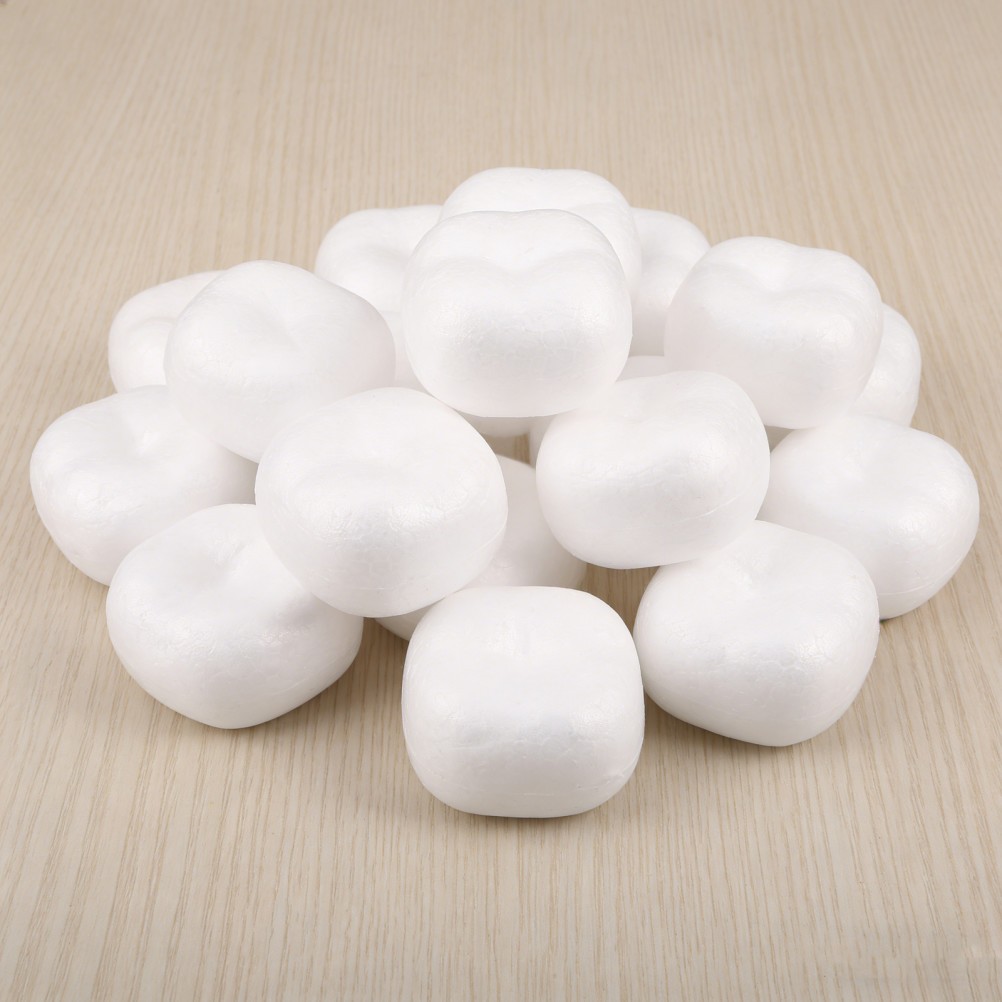 20Pcs Small Durable Polystyrene Foam Balls for Faux Persimmon Table Decorations