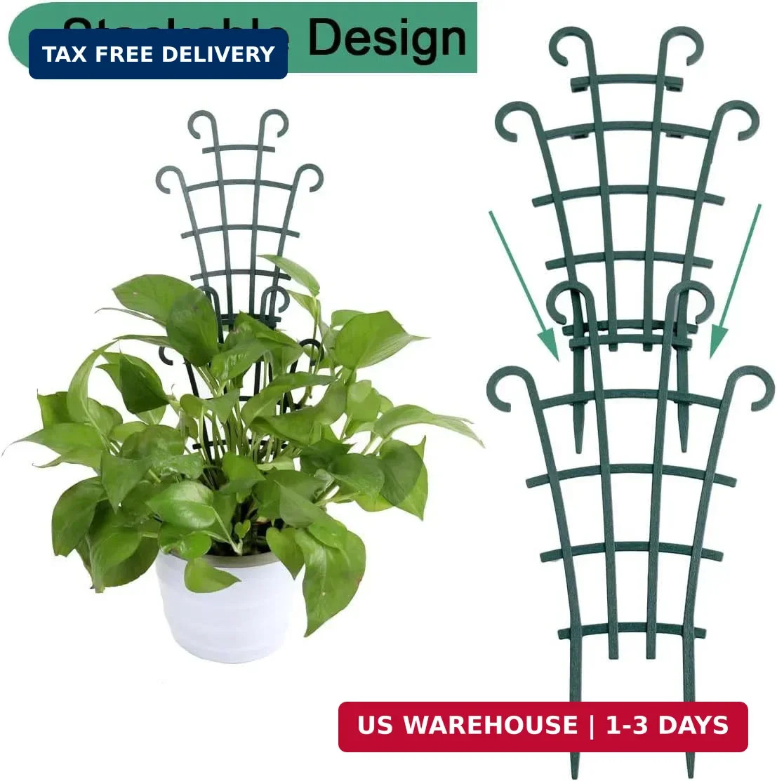 4 Pack of Climbing Plant Trellis – Easy Assembly for Indoor/Outdoor Use