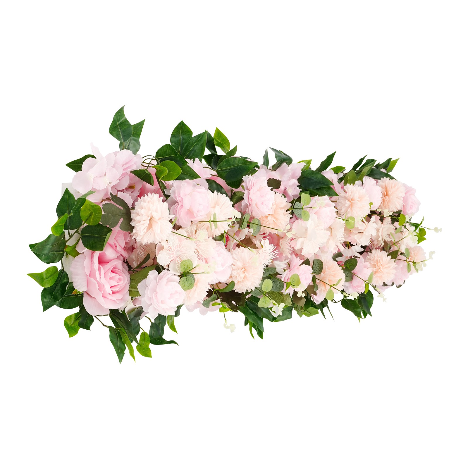 100cm Artificial Pink Rose Flower Row Table Centerpiece Flowers Wedding Decor