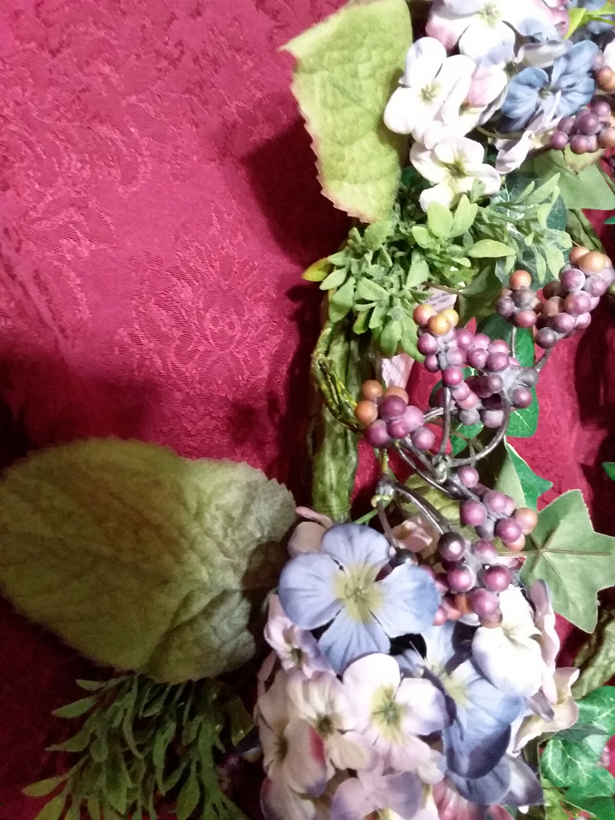 Home Interiors Lavender/ Purple Hydrangea Wreath/Garland – NEW/FREE SHIPPING