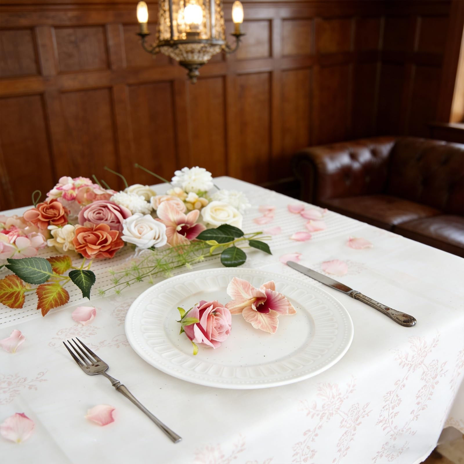 Pink Artificial Flowers Combo Set – Silk Roses Orchid Hydrangea for Wedding B…