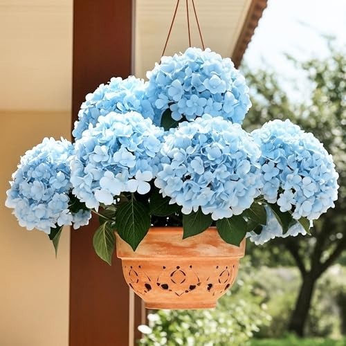6 Bundles Hydrangea Artificial Flowers for Outdoors and Indoor, Bulk 30 Heads…