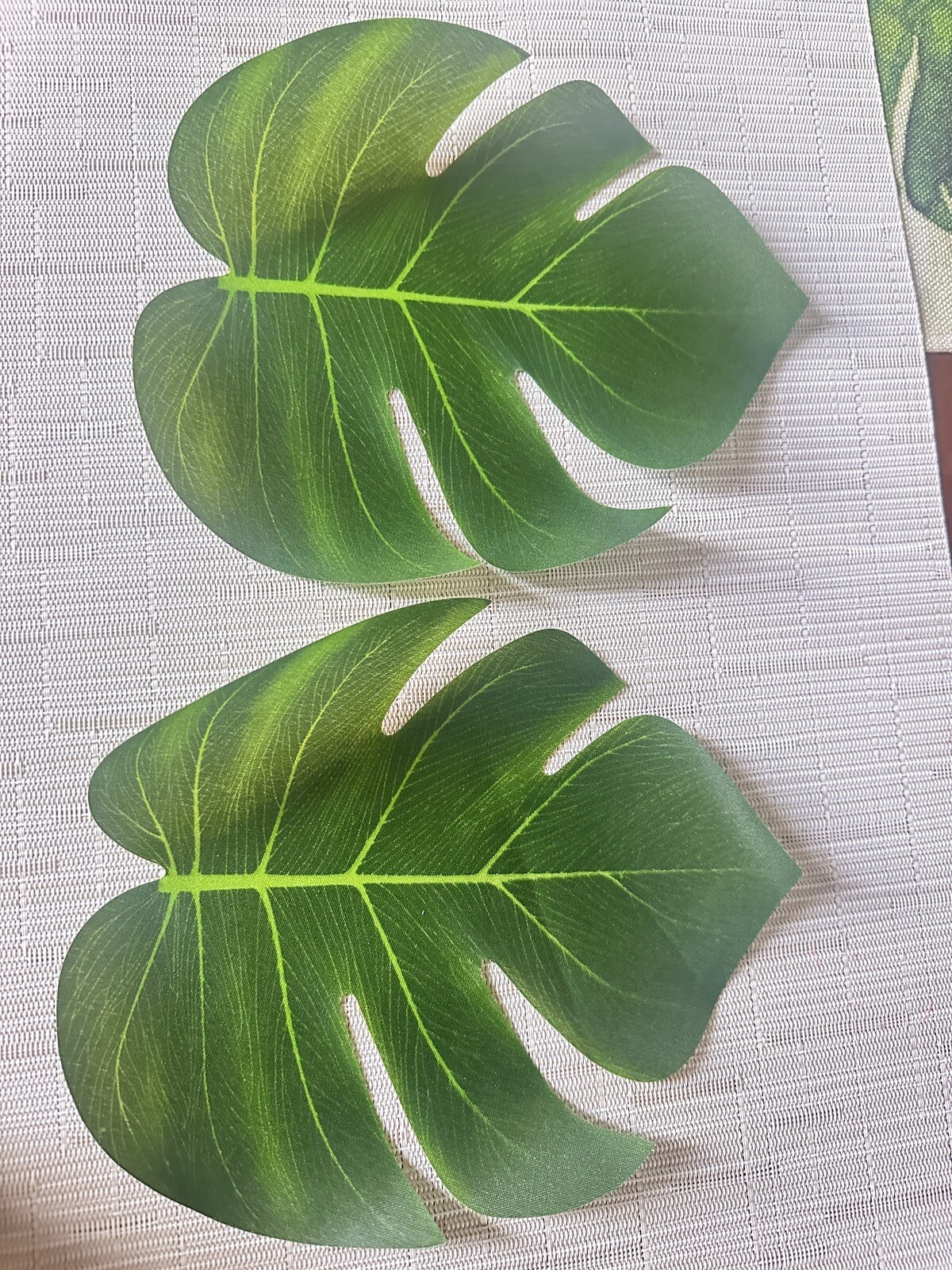 Tropical Palm Monstera Artificial Plant Leaves Party Chic Event Decor 4 Pieces