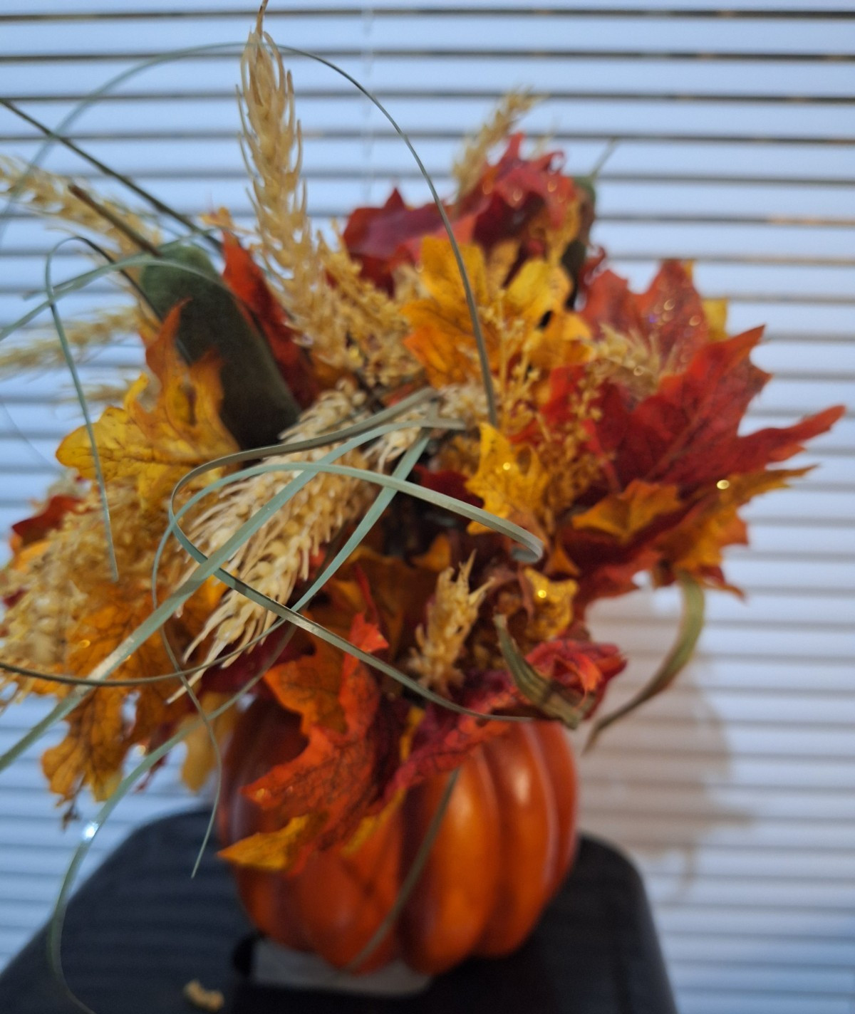 Fall Decor lot Floral Arrangement, garland & doorhanger