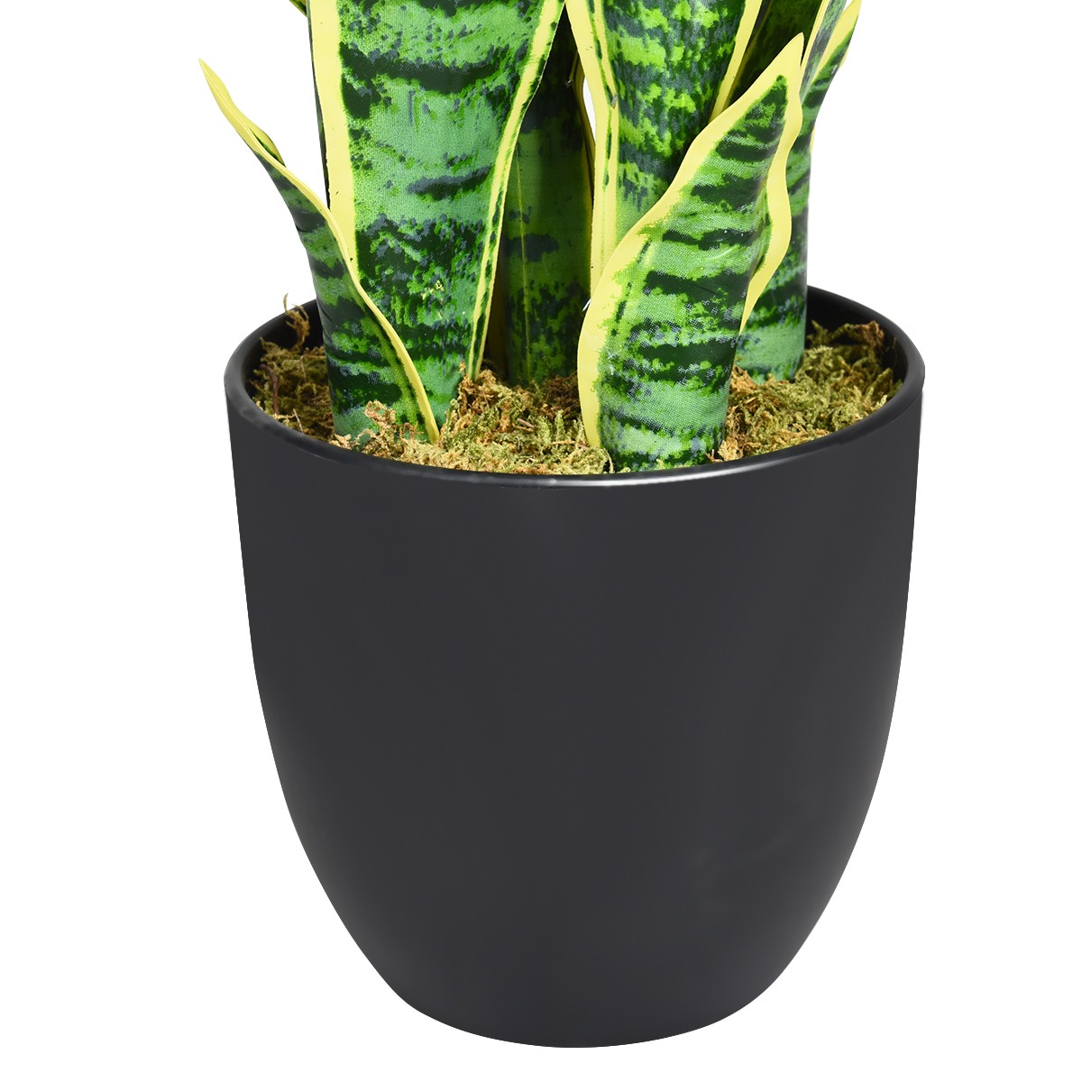 Costway Artificial Snake Plant 35.5″ Fake Sansevieria Indoor/Outdoor Decoration