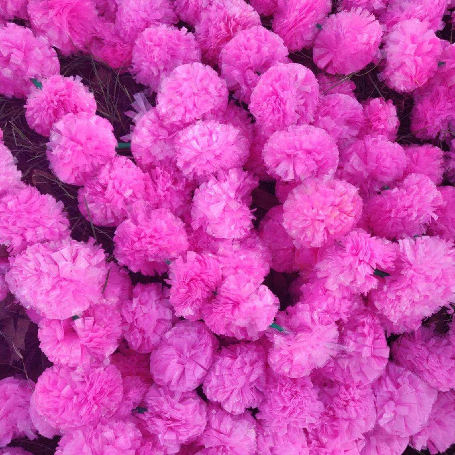 30 PCS Artificial Marigold Indian Event Wedding Flower Garlands Vine Decoration
