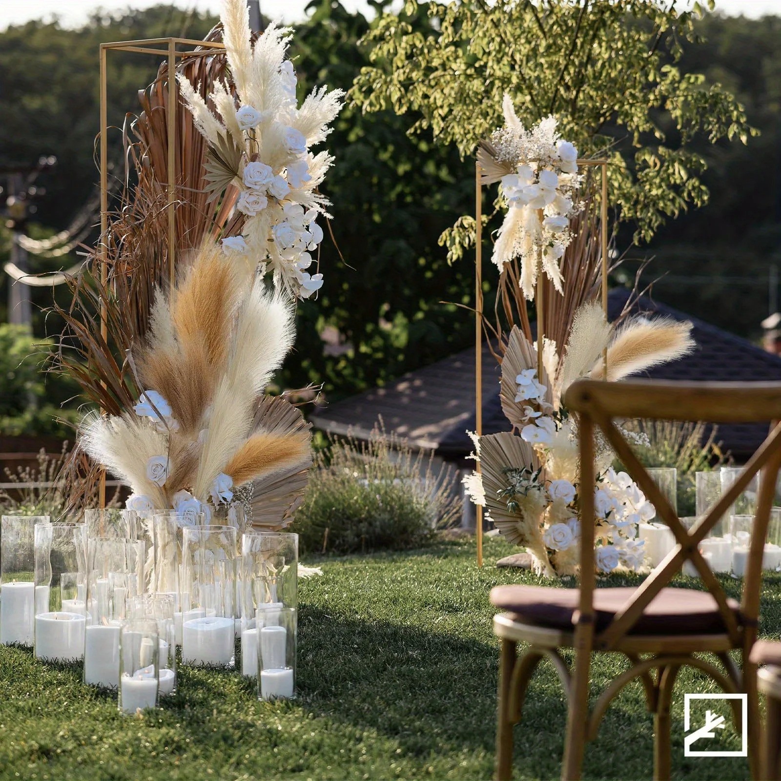 Artificial Pampas Grass Faux Reed Flowers Home Wedding Table Vase Decor 6PCS