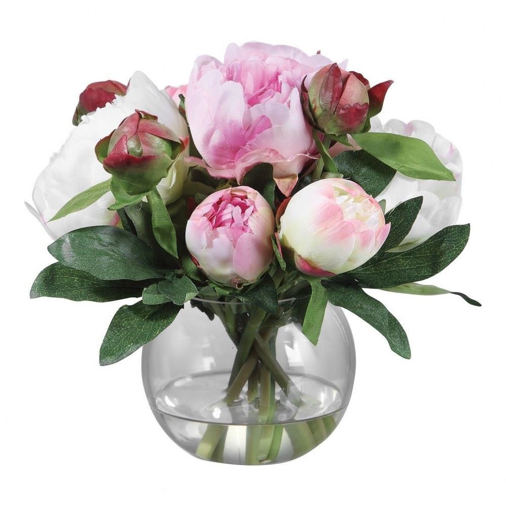 Aspen Loke – 10 inch Peony Bouquet – 10 inches wide by 10 inches deep – Decor –