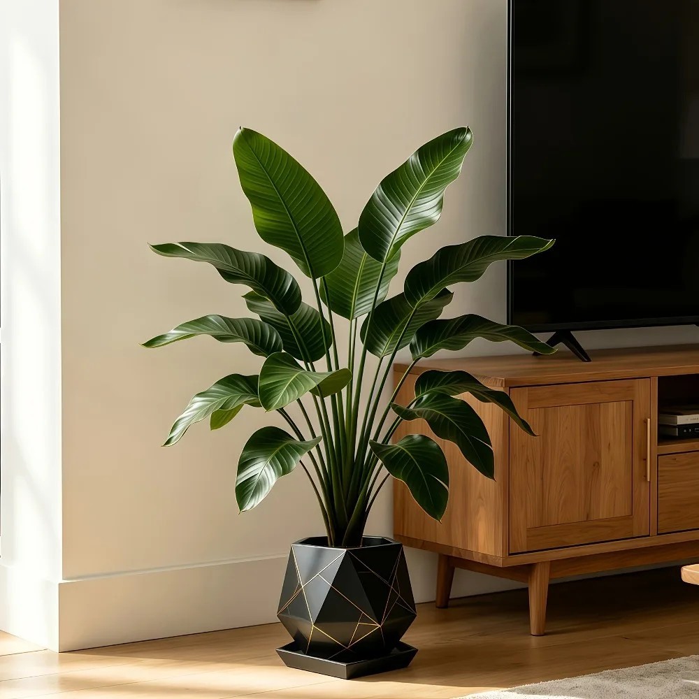 24 Leaf Artificial Banana Plant Large Faux Tropical Green Indoor Outdoor Decor