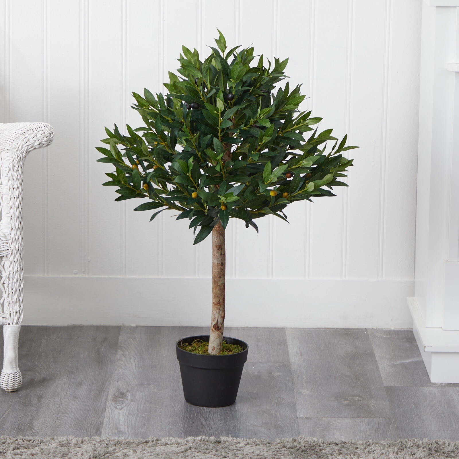 34 Olive Topiary Artificial Tree UV Resistant (Indoor/Outdoor). Retail $99