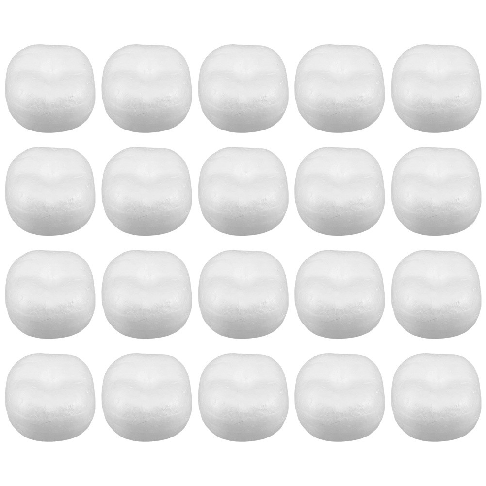 20Pcs Durable White Foam Craft Balls Simulated Persimmon for Home Ornament DIY