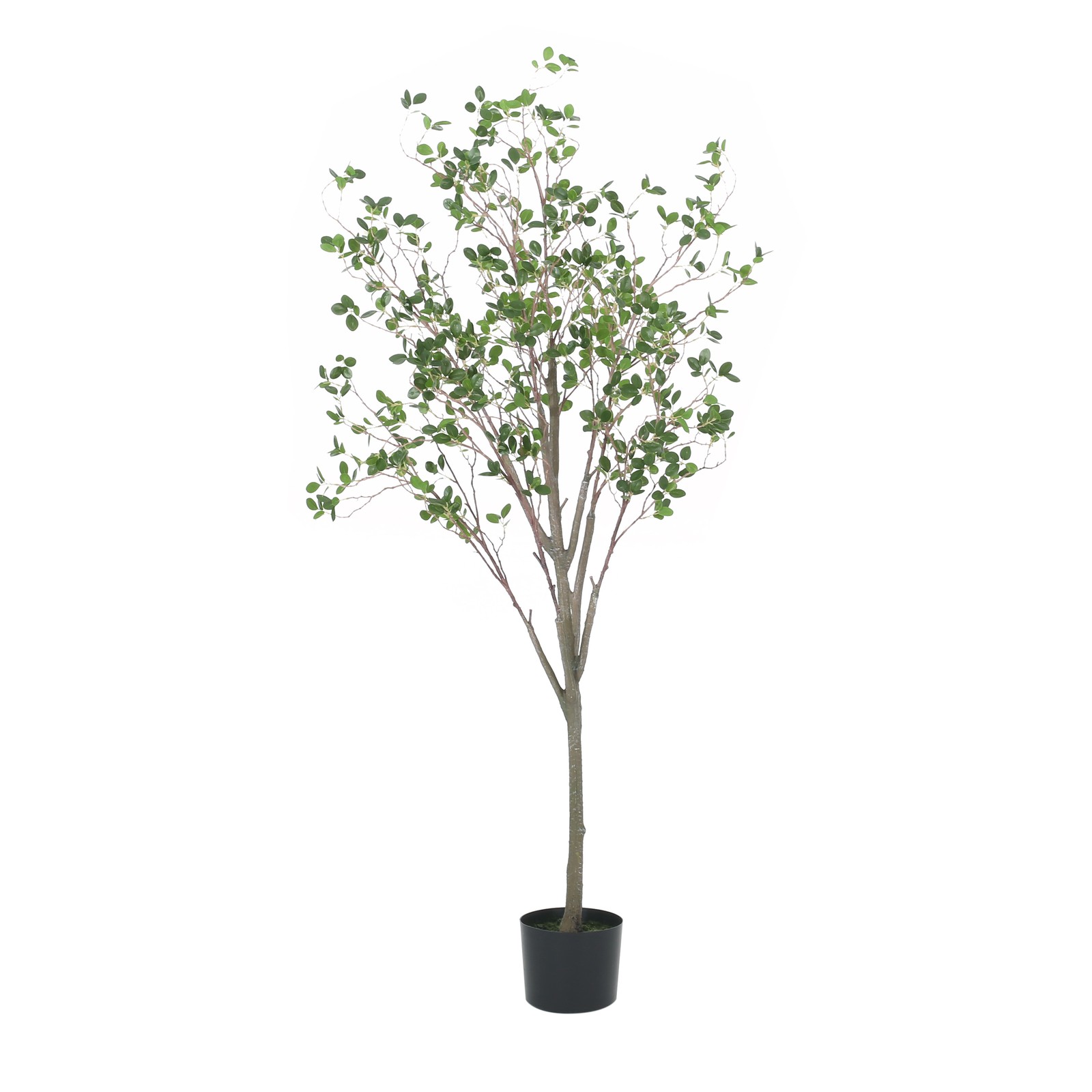Artificial Leaf Tree 59 Inch Pre-Potted Realistic Faux Plant Indoor Decor