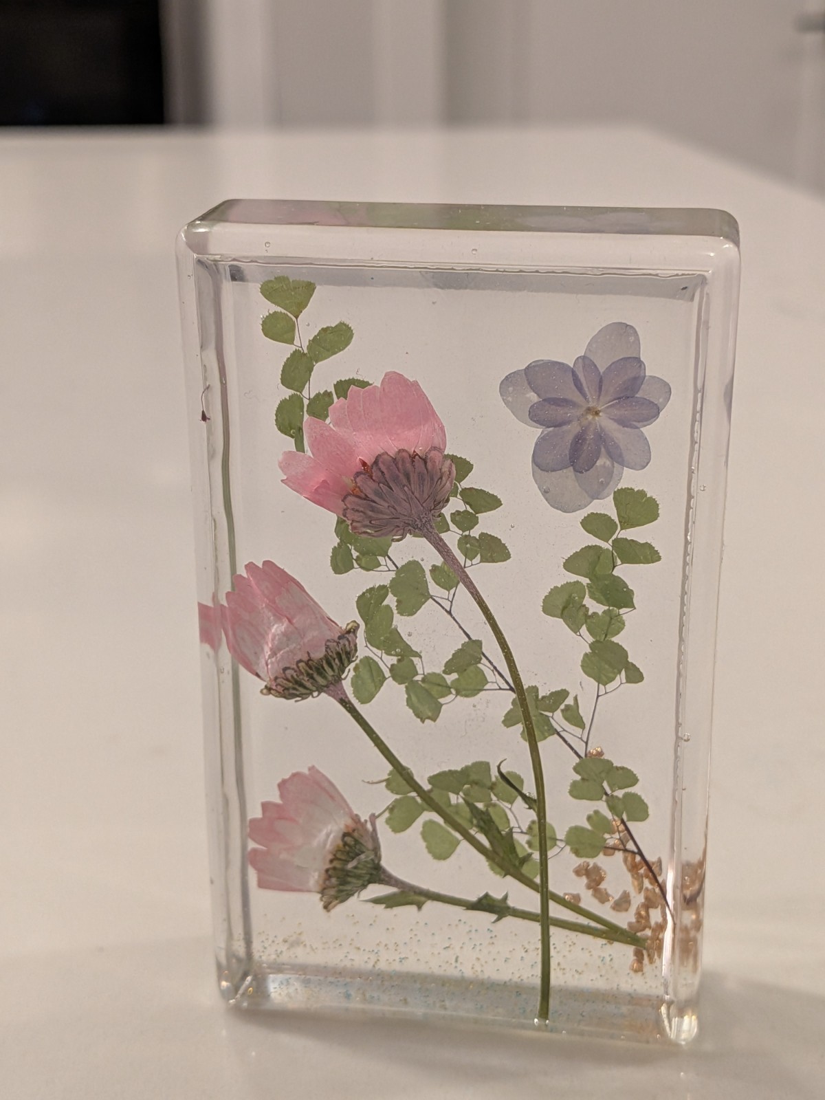 Pressed Flower Resin Art Decor | Handmade Floral Home Accent