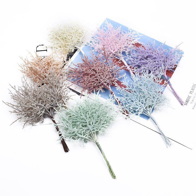 10/30 Pieces Mini Multicolor Branch Christmas Tree Wedding Artificial Home Decor