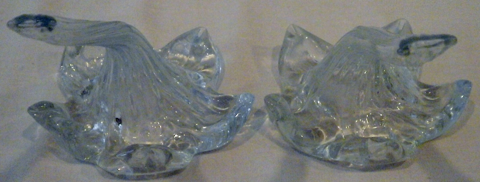 7-1/4” Glass Lily Flower Decoration – Set of 2