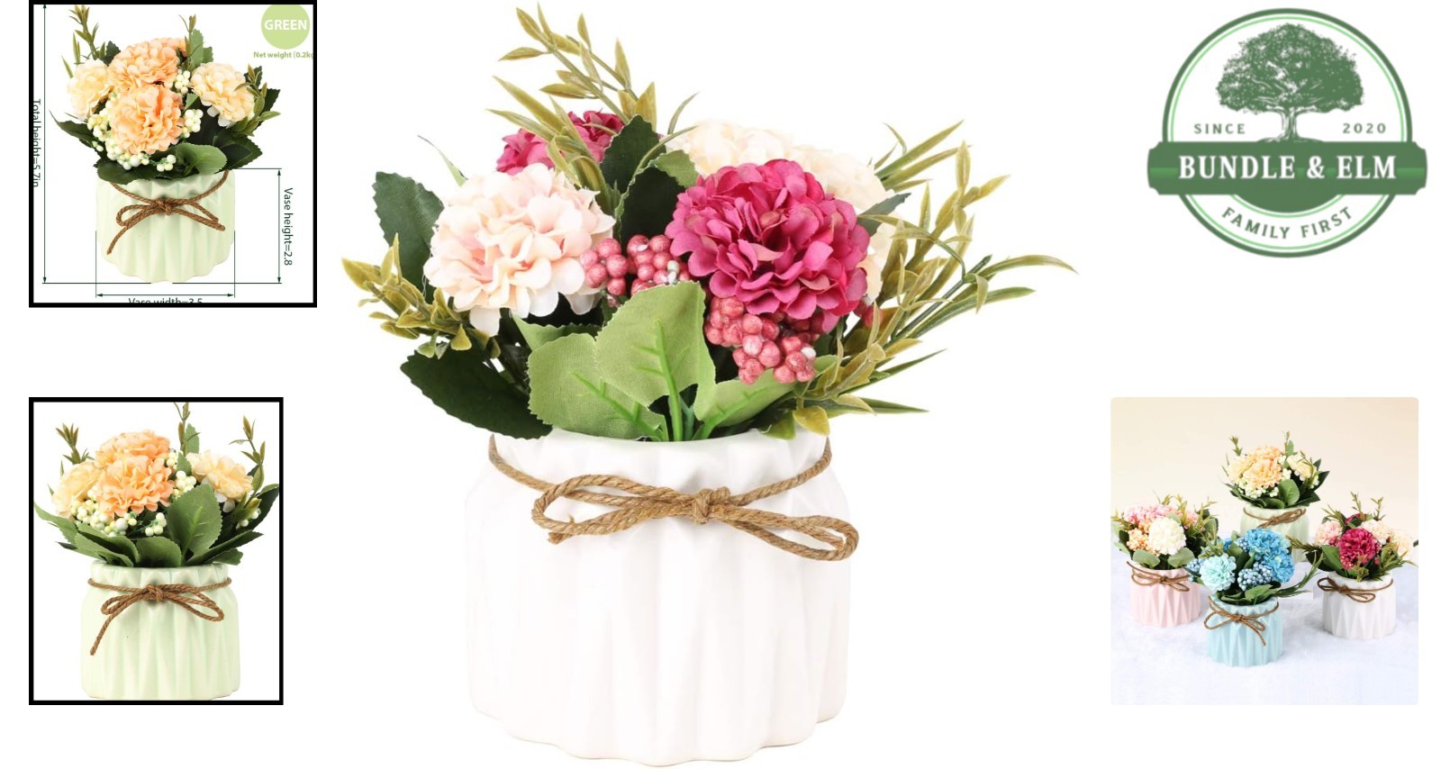 Chic Silk Flower Arrangement with Ceramic Container for Various Occasions