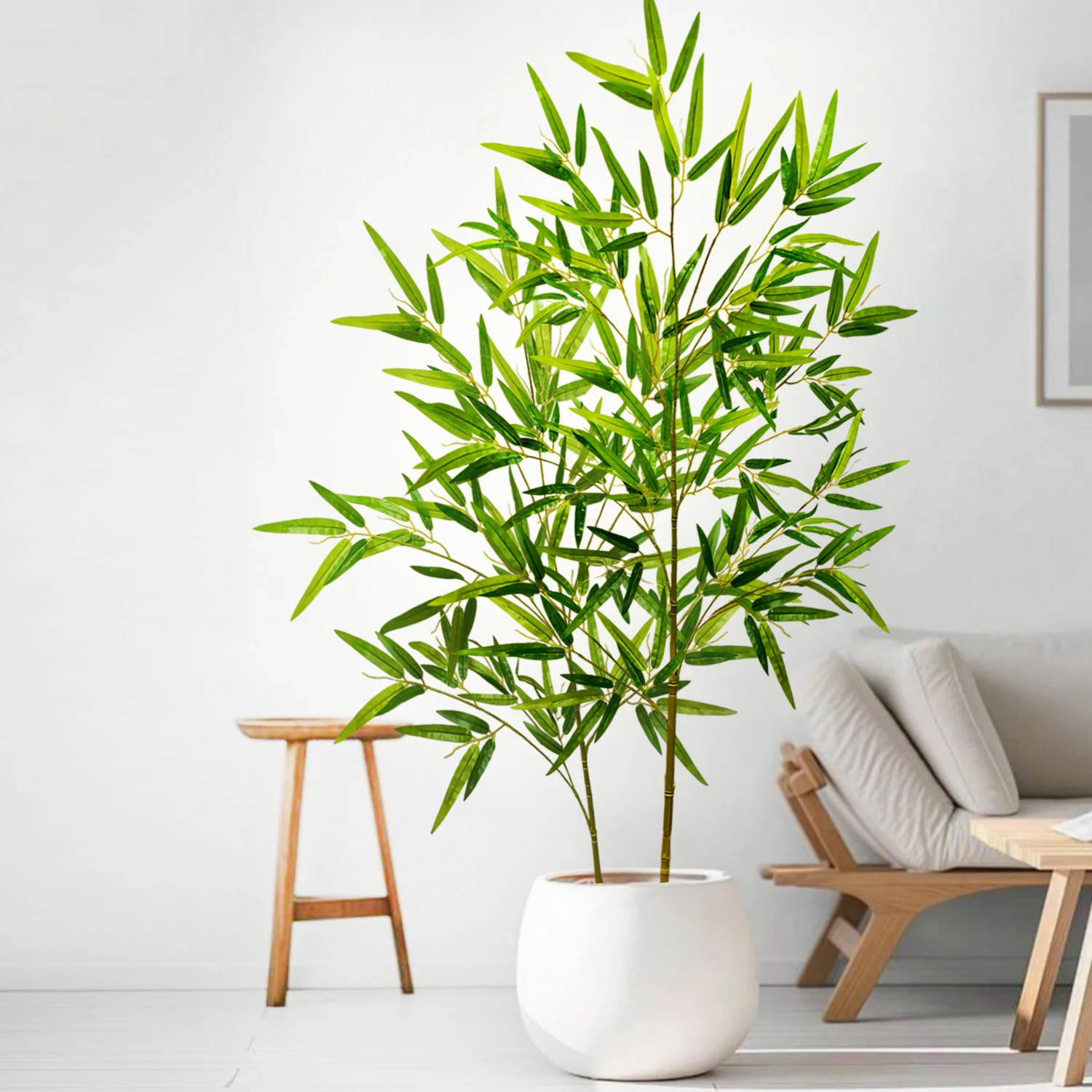 120-240cm Artificial Green Bamboo Leaves Fake Branch Plants Home Decoration HOT