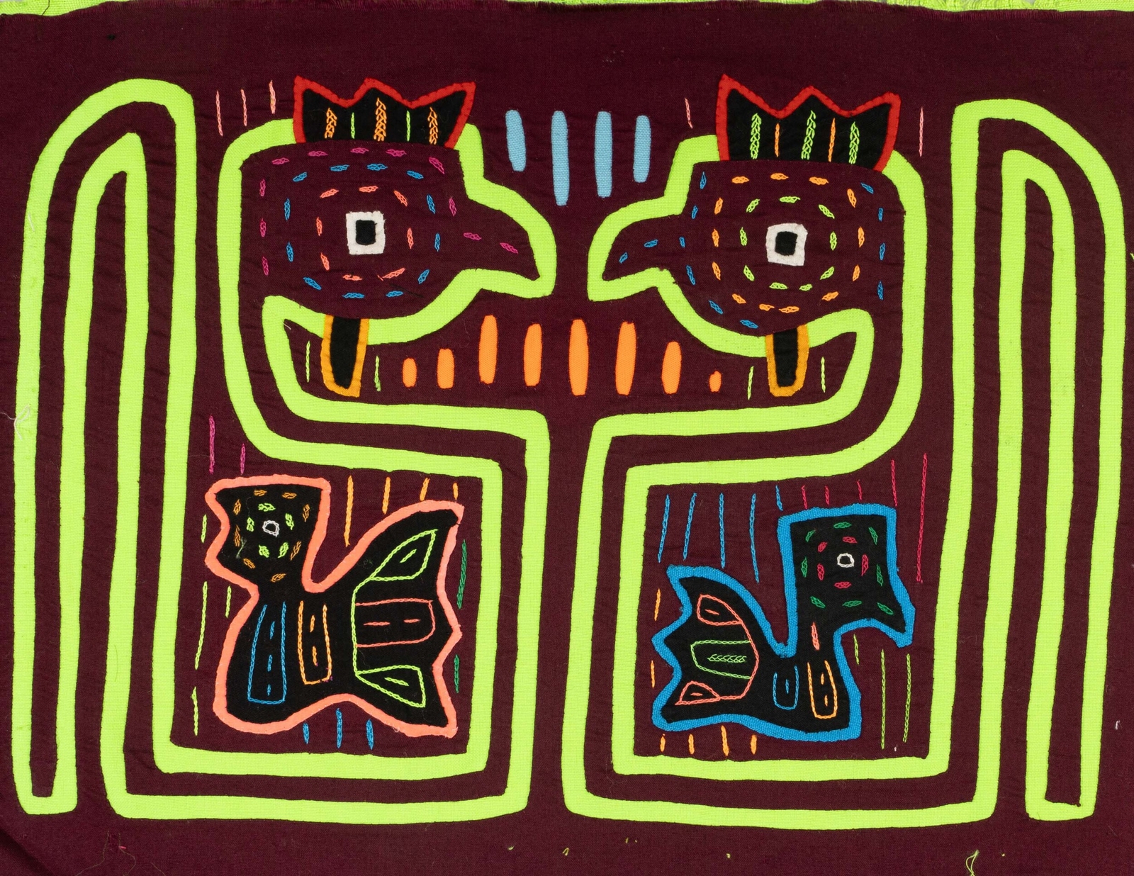 Lime Green And Burgundy Parental Care Mola