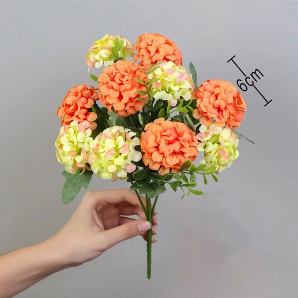 1PCS 10 Flower Head Hydrangea Fake Flowers Luxury Bouquet Wedding Decoration