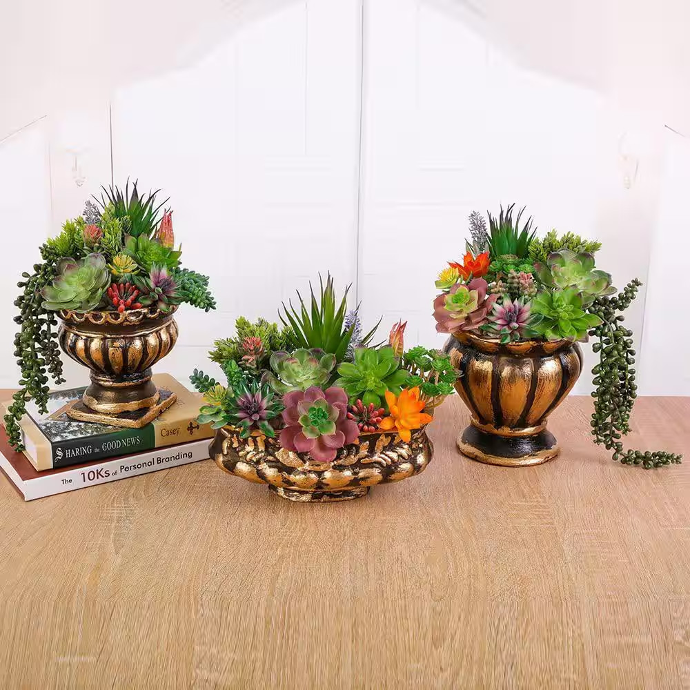18 Pack 3 In. Green Indoor Artificial Succulents Realistic Textured Fake Plants