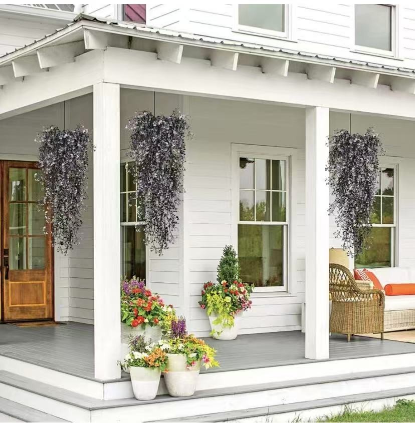 4PCS Decorative Flowers Vine Hanging Artificial Plants Hanging Plant