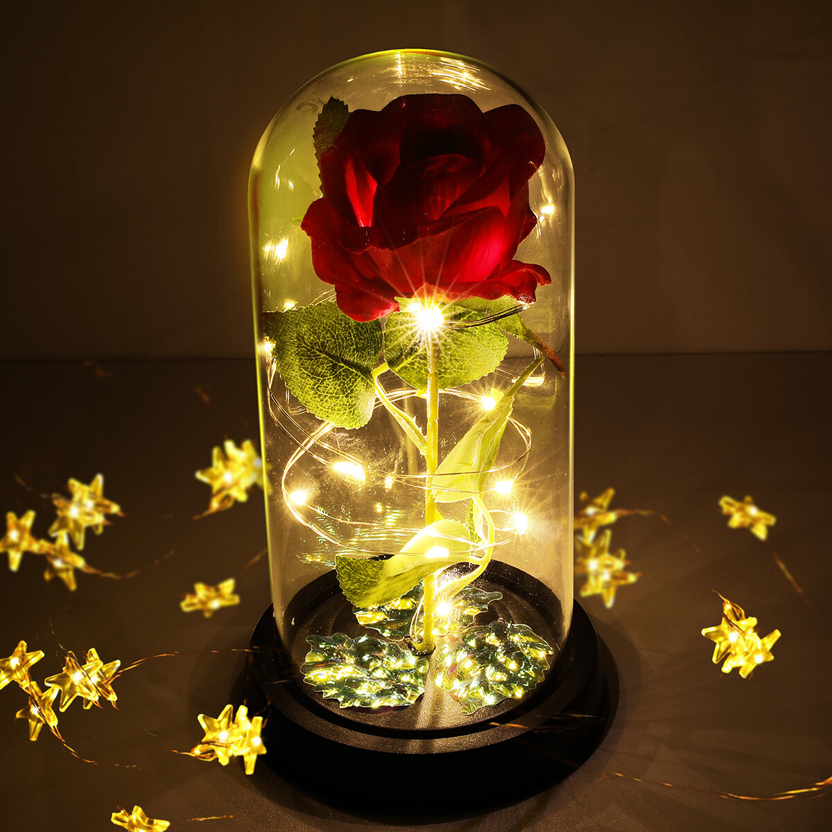 Regalos para mujeres cumpleaños rosa de cristal de galaxia eterna flor de Navida