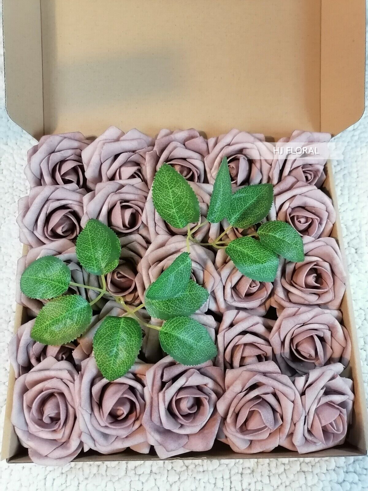 25 Artificial Flower Rose Floral Bridal Wedding Flower Home Decoration W/ Box