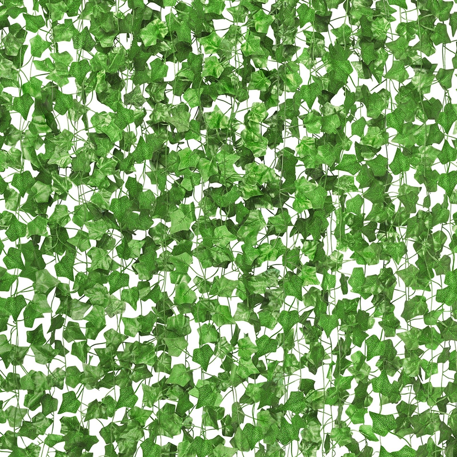 84 Pack 588Ft Artificial Ivy Garland, Fake Vines UV Resistant Greenery Leaves…
