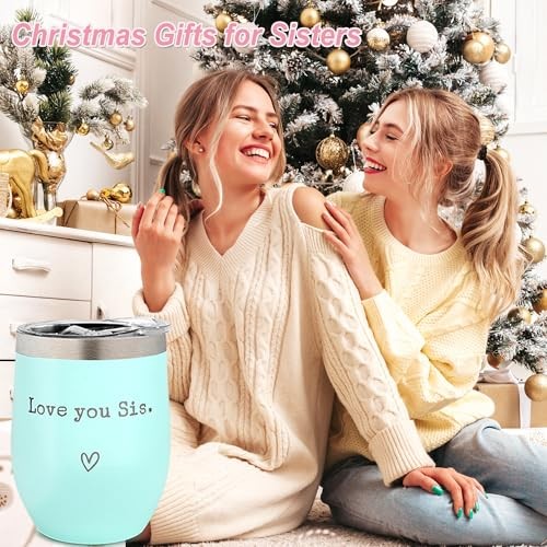 Sisters Gifts from Sister – I Love You Sis-Christmas Gifts for Sister(Mint)