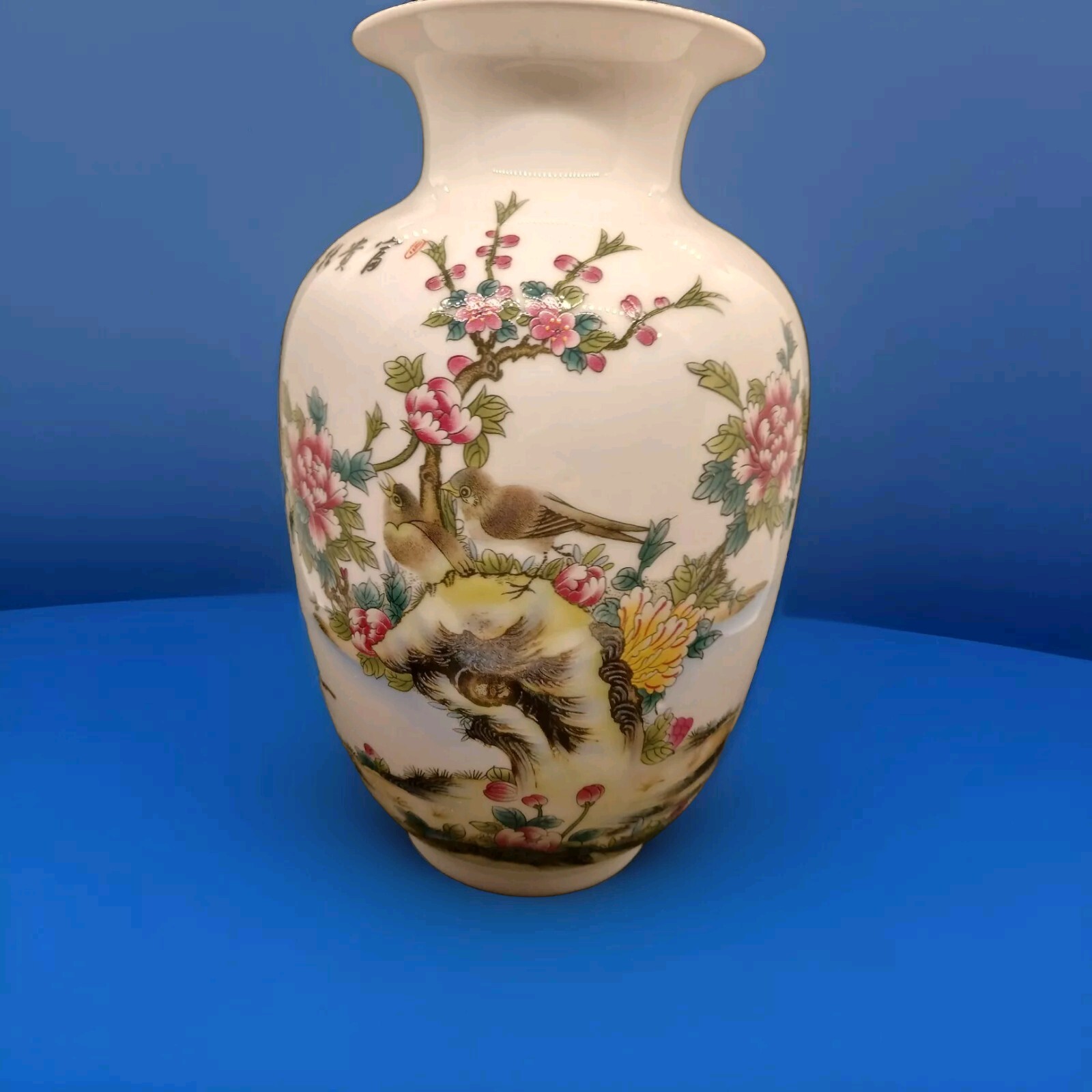 Aimeryup Coffee Table Vase Ornament Decor Flower Arrangement Retro, Hand Painted