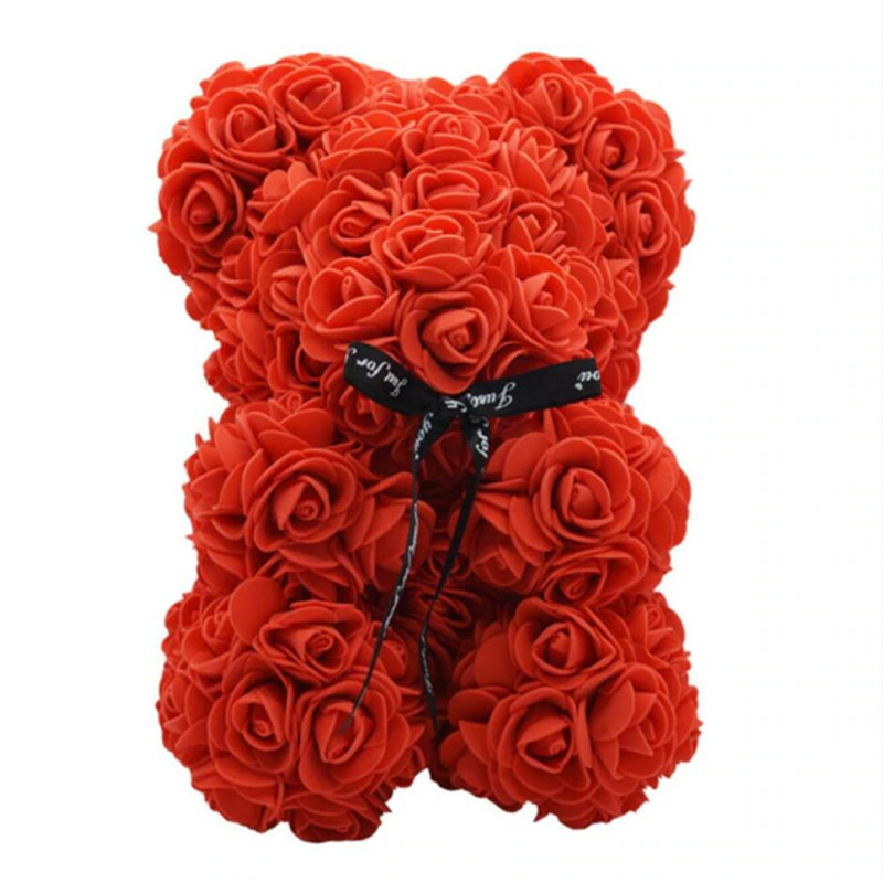 Artificial Flowers 25Cm Rose Bear Girlfriend Anniversary Christmas Valentine’S D