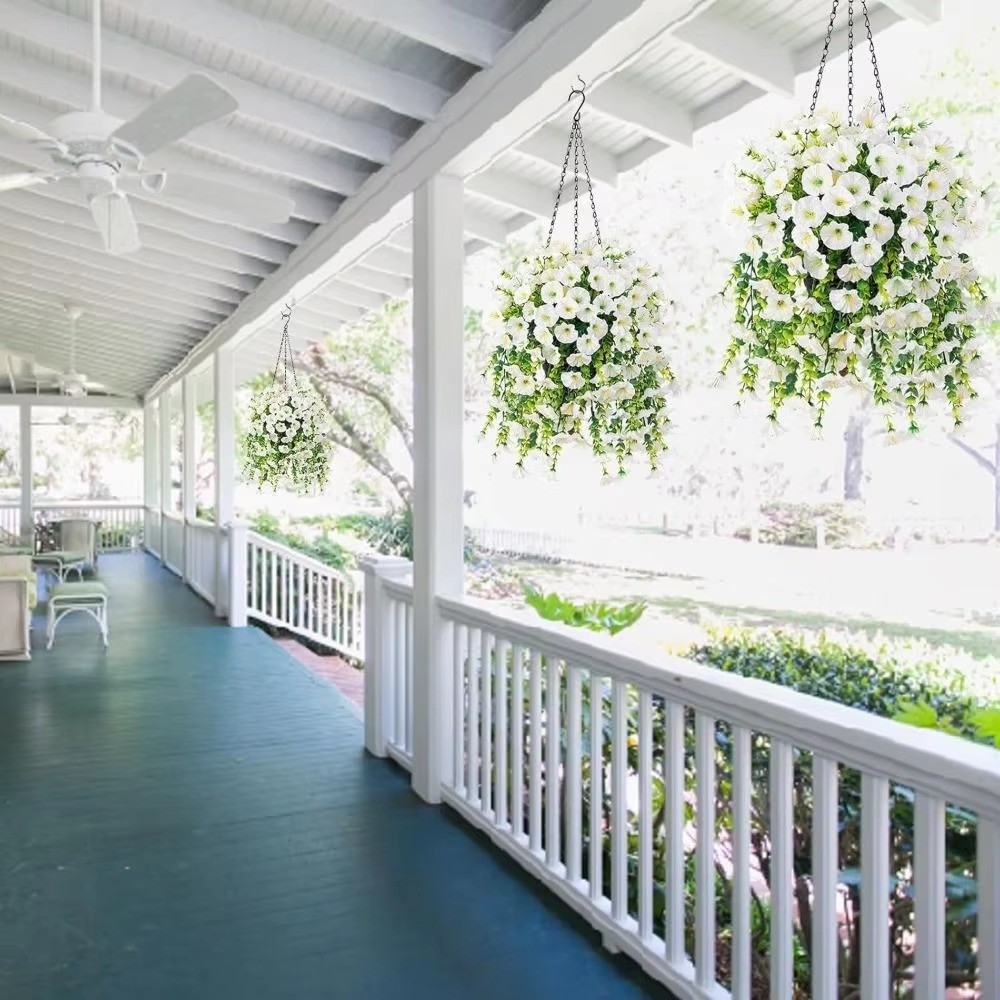 4/8Pcs Faux Floral Wreath Indoor Outdoor Flower Wedding Holiday Wall Home Decor