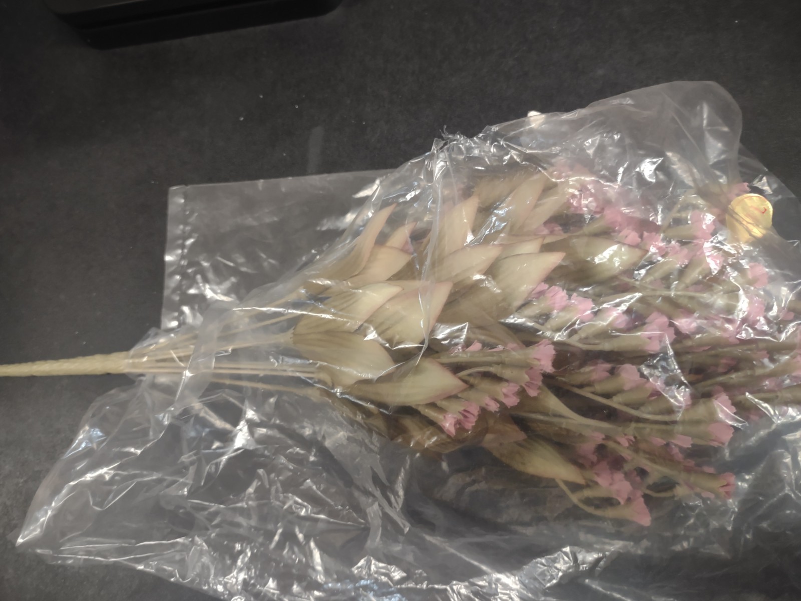 18″ Dry-Look Silk Statice Bush, 11 Stems, Mauve/Pink, Sage/Taupe Fall Foliage