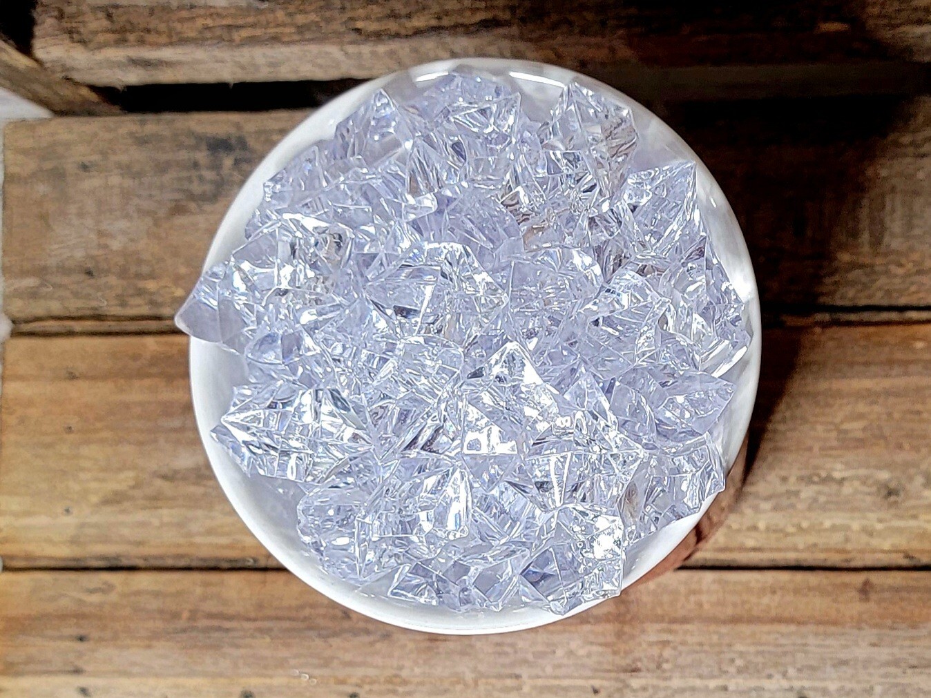 50 Pieces Of Large 1″ Irregular Acrylic Faux Ice / Clear Stones / Artificial…