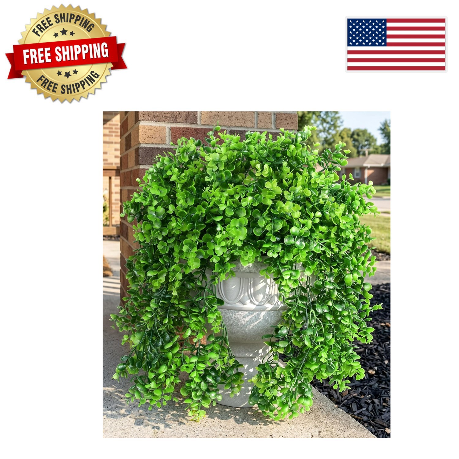 All-Season Faux Eucalyptus Vines – 2 Pcs Lifelike Hanging Plants for Home Decor