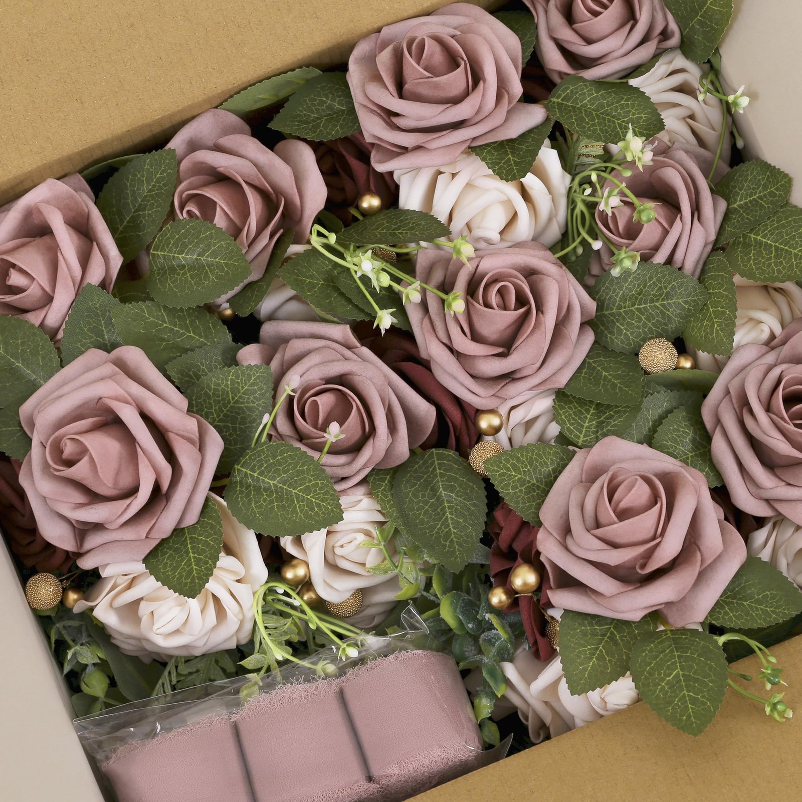 Wedding Aisle Decorations Mauve Pew Flowers Set of 10