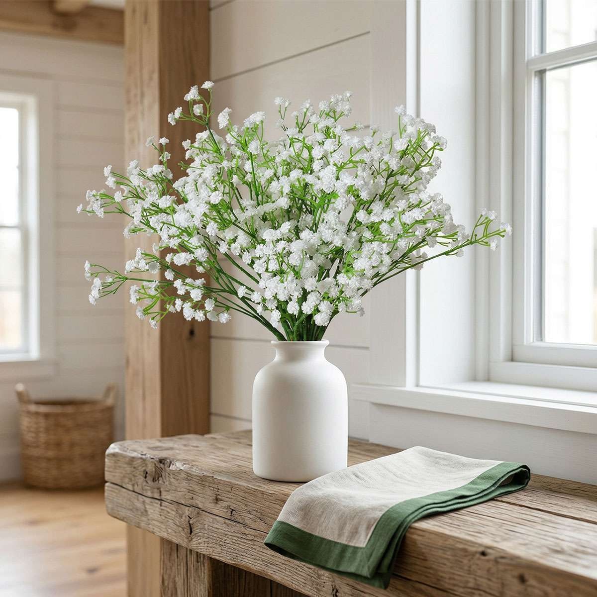 6Pcs Babys Breath Artificial Flowers Fake Babys Breath Flower for Wedding Floral