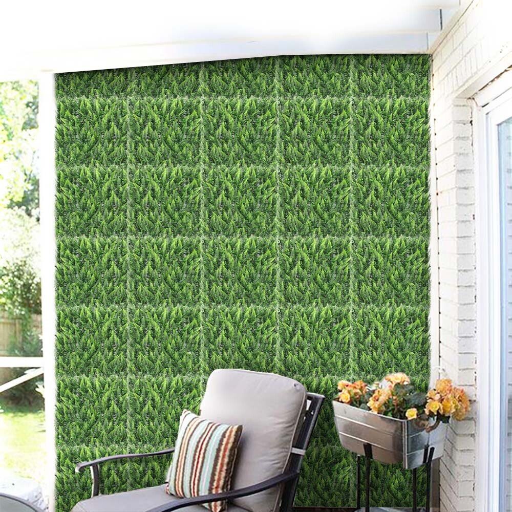20″x20″ Artificial Faux #10 3D Mixed Panel Leaf Privacy Fence Screen Decor Hedge