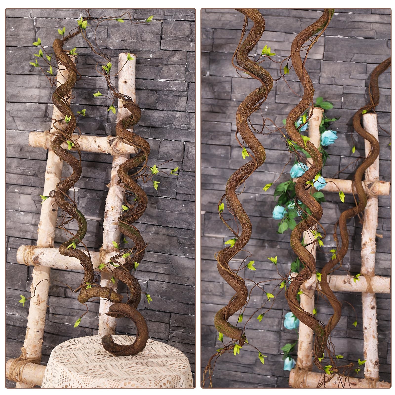 Artificial Tree Branch 63in Bendable Faux Wood Vine