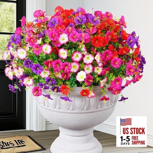 Look Real Artificial 12 Bundles Mix Colors (Fuchsia, Purple, Red, Pink)