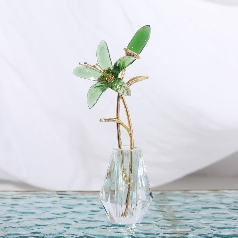 Crystal Flower, Stained Glass Plants, Indoor Decor, Home Décor, Birthday Gifts,