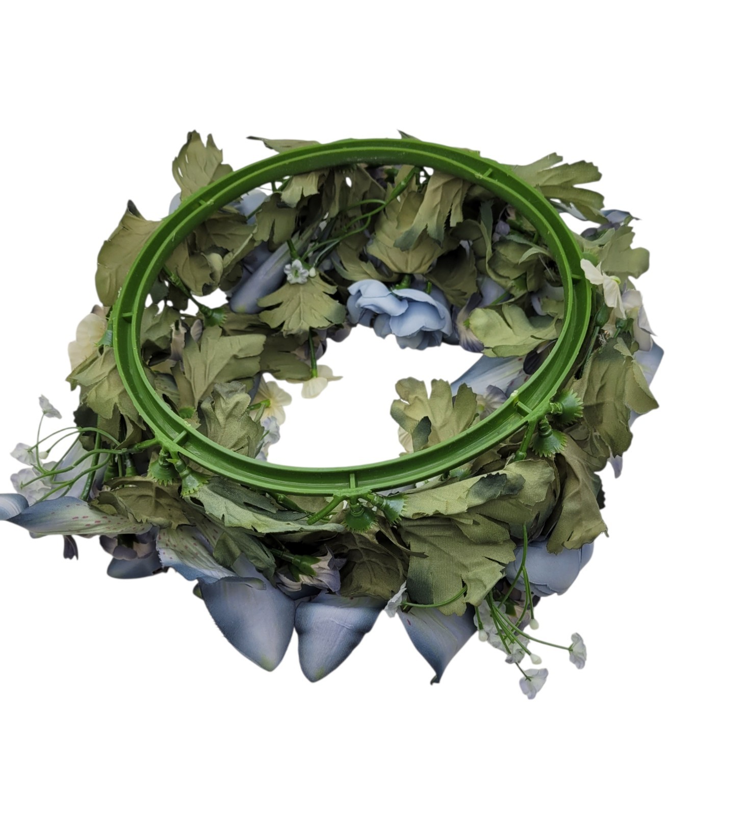 NIB Partylite Moonlight Garden Floral Candle Ring with Porcelain Candle Base 10″