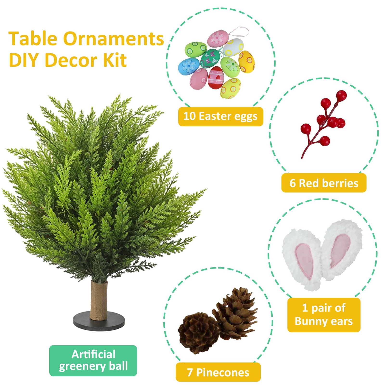 UV Resistant Topiary Balls & Faux Bushes, Ideal as Table Centerpieces & Table…