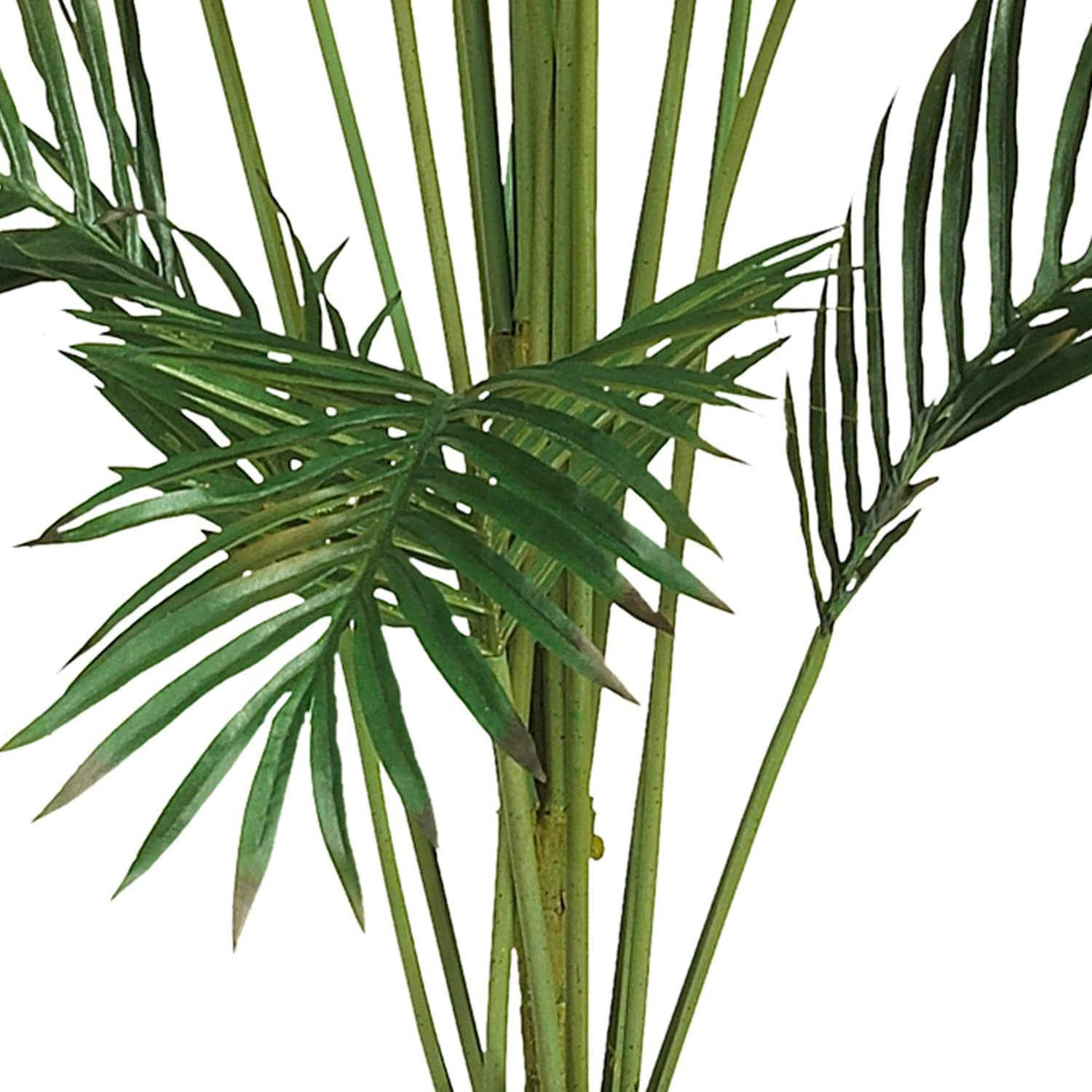 7 Ft Artificial Paradise Palm Tree with Nursery Pot | 21 Feathery Fronds, Realis