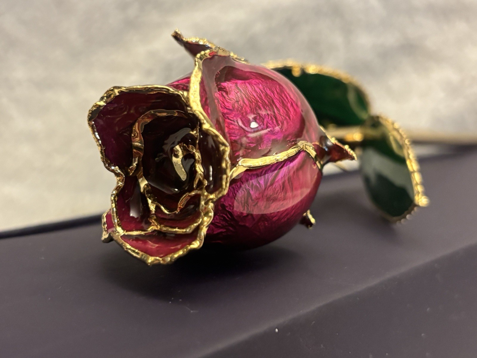 Eternal Love – Real Rose Dipped in 24K Gold ~ Fuchsia