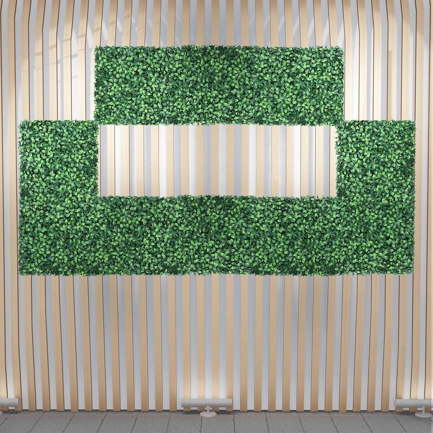 20x20in Artificial Gardenia Leave Mat Wall Hedge Decor Privacy Fence Panel Grass
