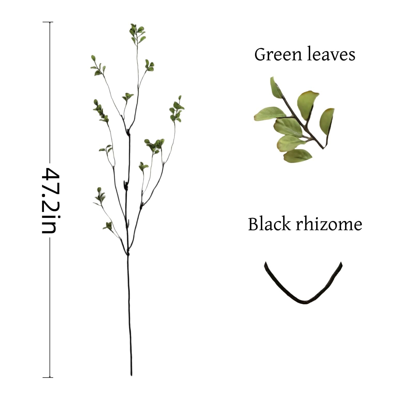 4pcs Long Faux Stems for vase,47.2 Inch Fake Branches for vase Filler Decorat…