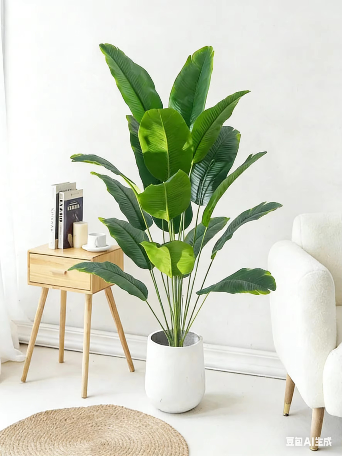 Leaves Artificial Plants Large Tropical Palm Tree Fake Banana Plants Leaves Real