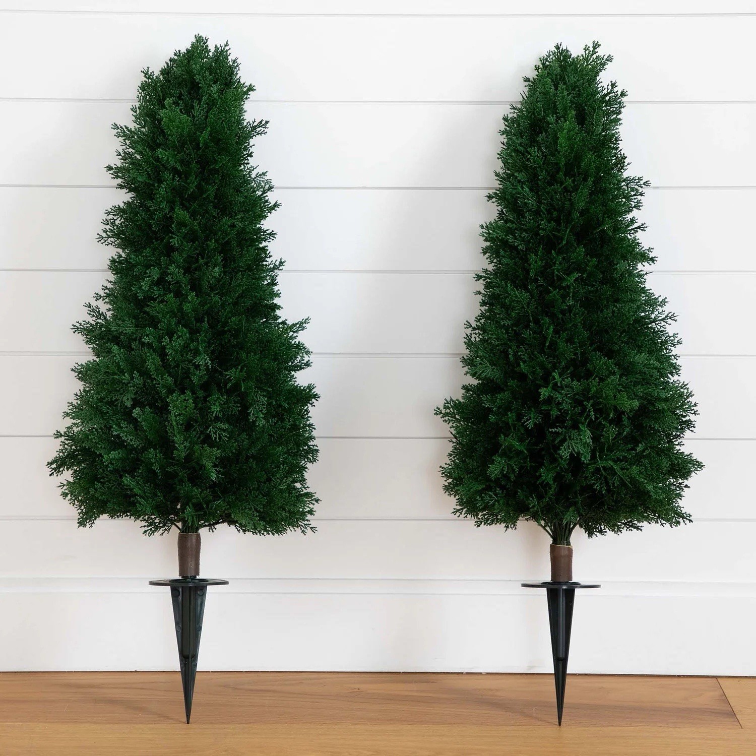 3′ Artificial Cedar Plant with Integrated Ground Stake UV Resistant Set of 2.