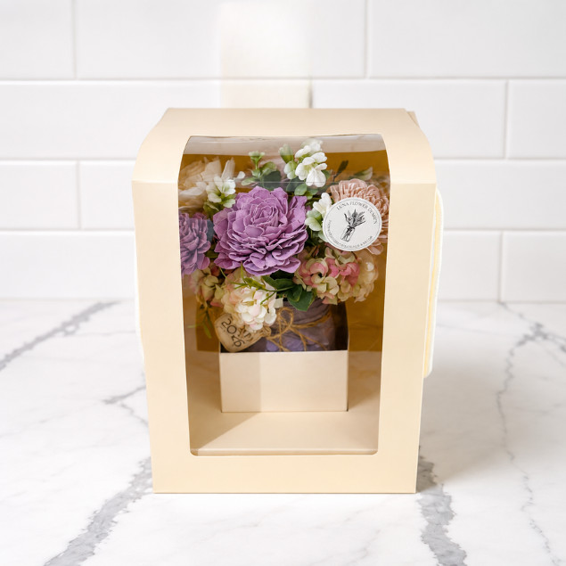 Sola Wood Floral Arrangement 16oz Mason Jar Personalised Custom Home Decor Gift
